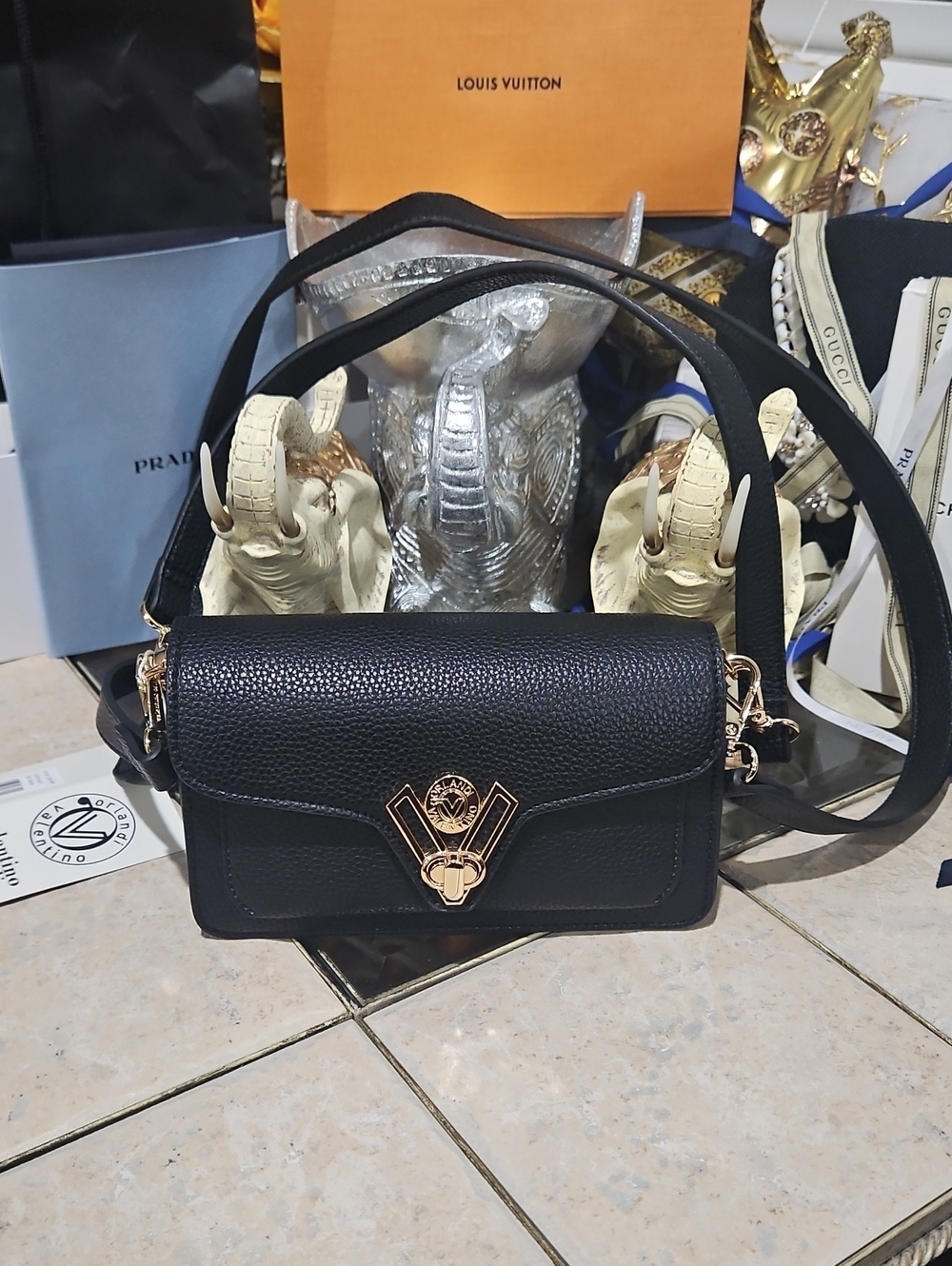 NWT! Valentino Orlandi Roma Convertible Crossbody Bag!